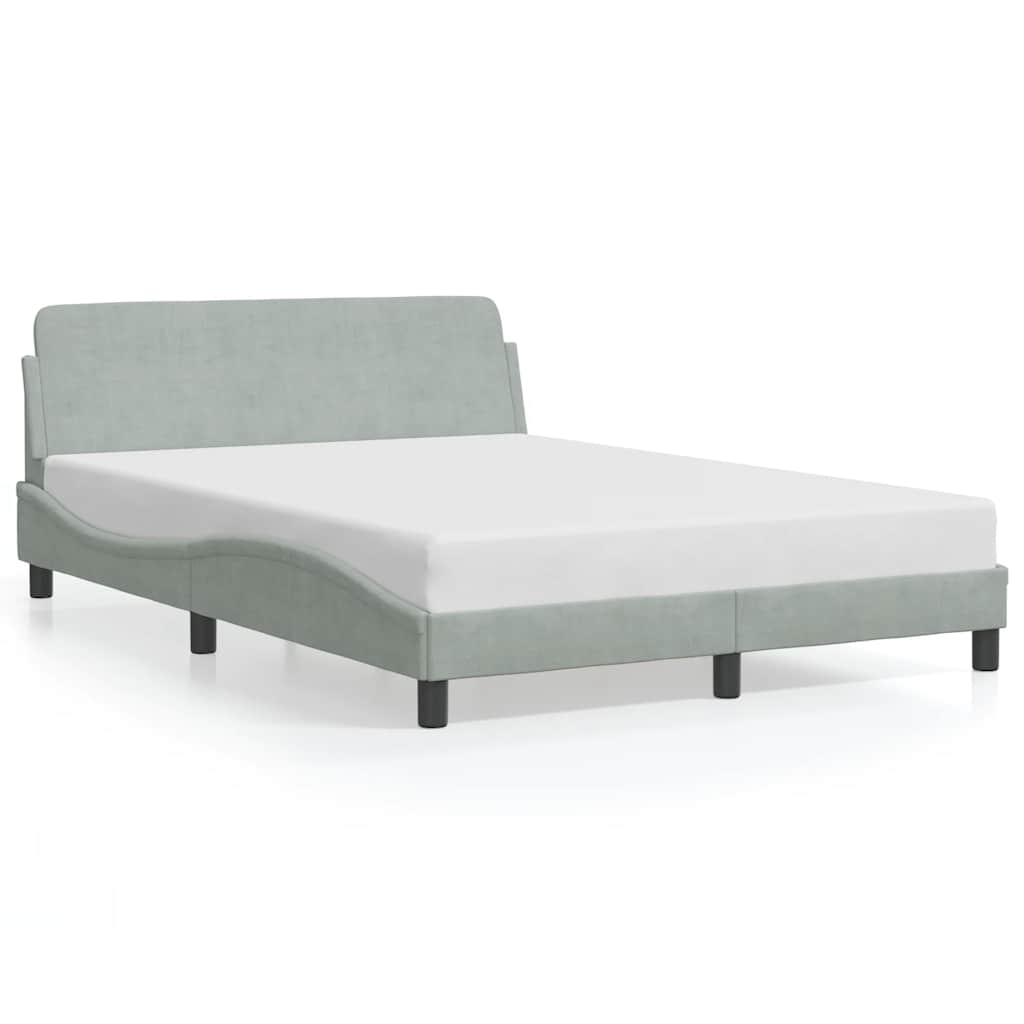 Okvir za krevet Dover svijetlosivi 135x190 cm baršun