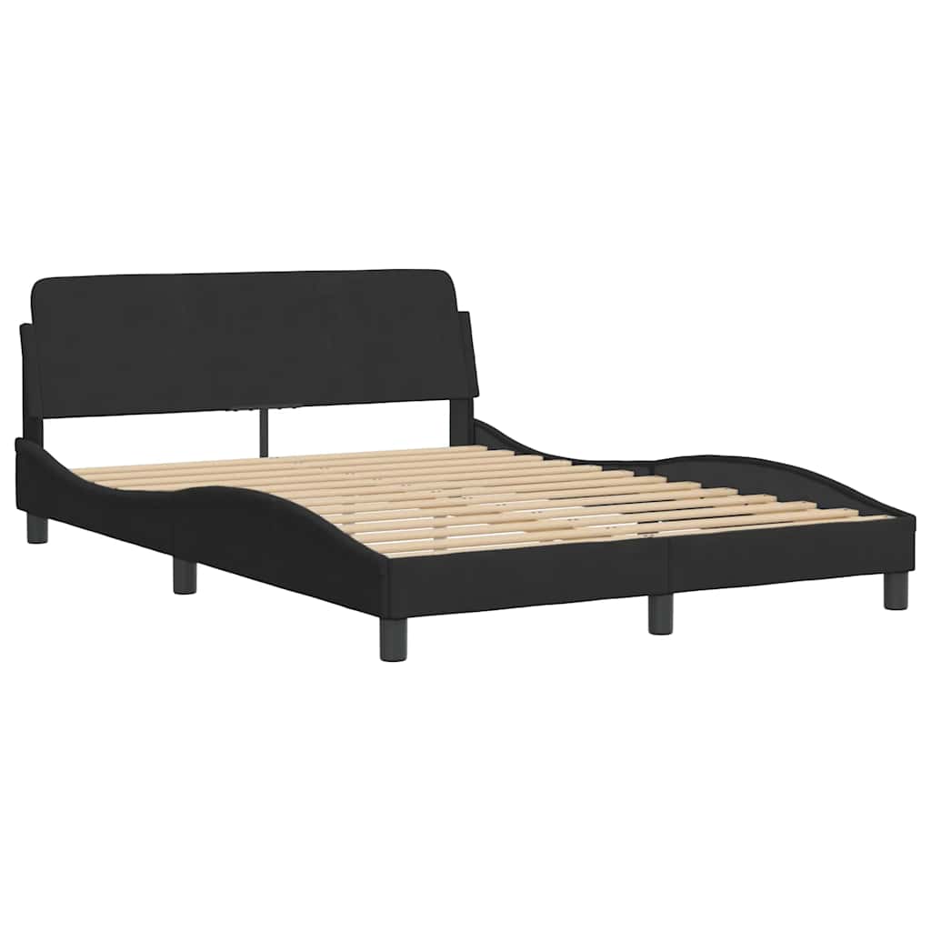 Okvir za krevet Dover Crni 135x190 cm Baršun