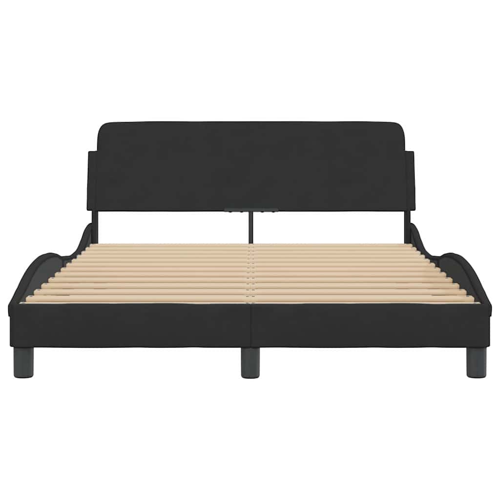 Okvir za krevet Dover Crni 135x190 cm Baršun