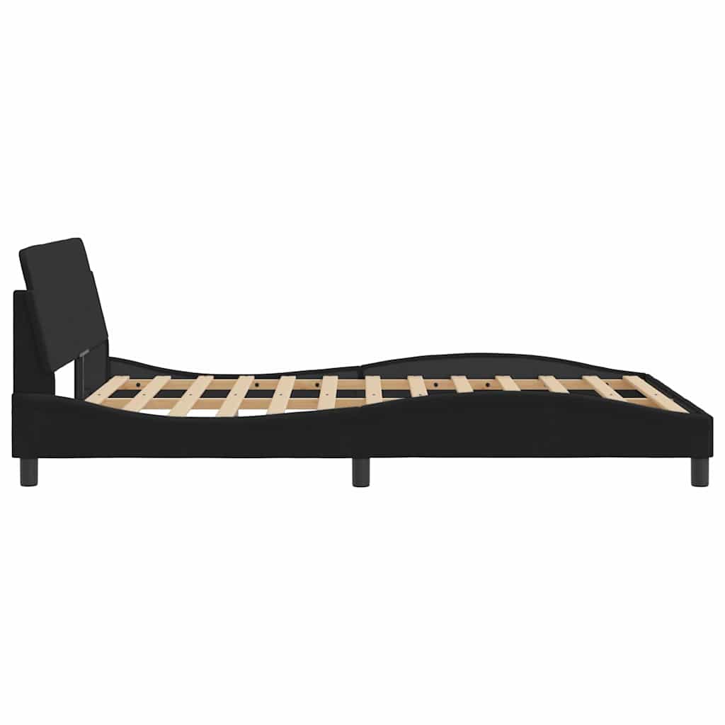 Okvir za krevet Dover Crni 135x190 cm Baršun