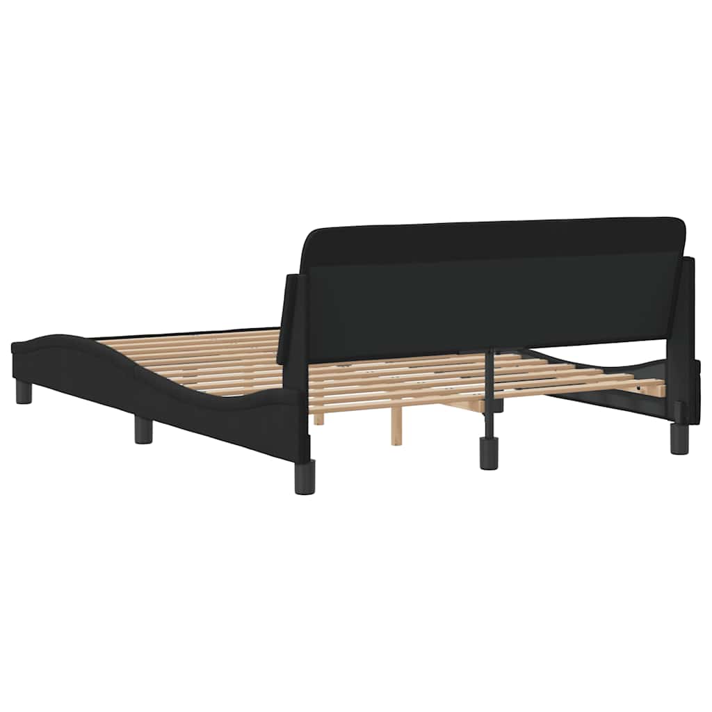 Okvir za krevet Dover Crni 135x190 cm Baršun