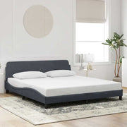 Okvir za krevet Dover tamno sivi 180x200 cm baršun