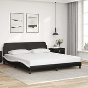 Okvir za krevet Dover crno-bijeli 180x200 cm umjetna koža