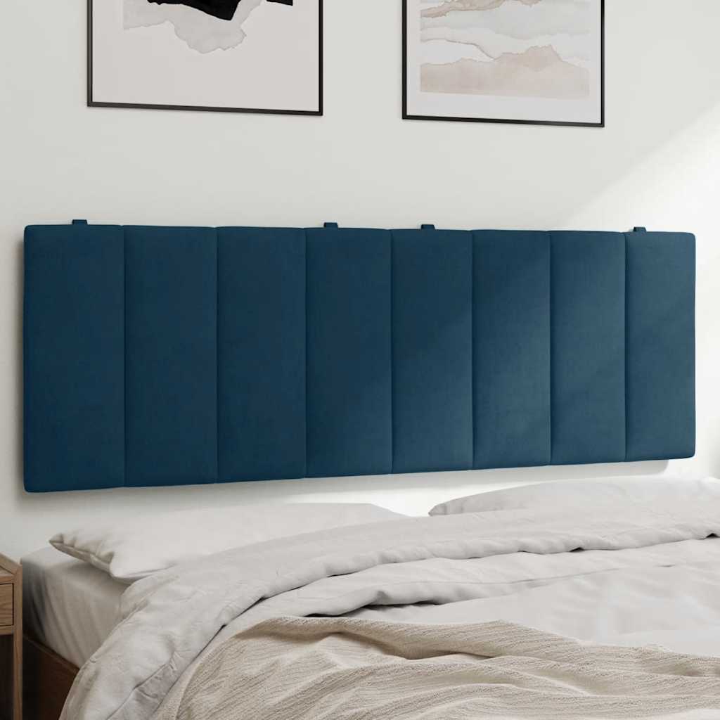 Jastuk za uzglavlje Hanko plavi 120 cm baršunasti