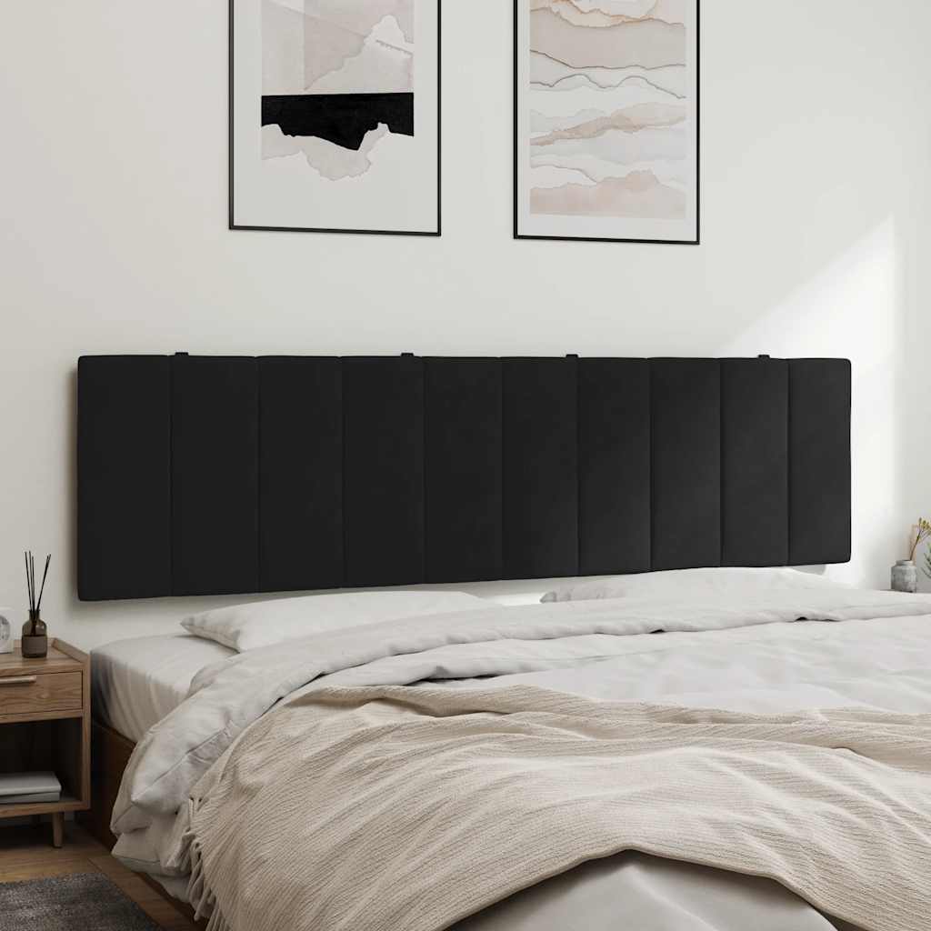 Jastuk za uzglavlje Hanko crni 180 cm baršunasti