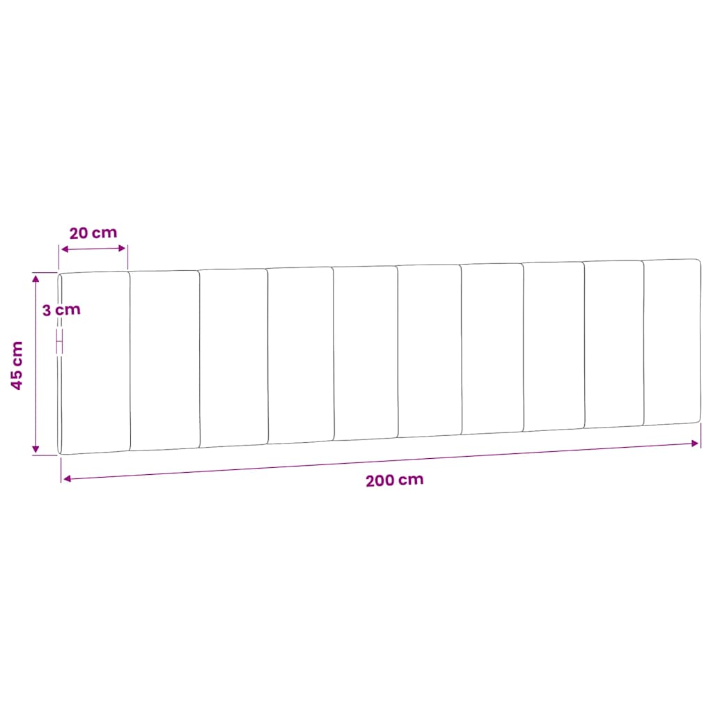 Jastuk za uzglavlje Hanko crni 200 cm baršunasti