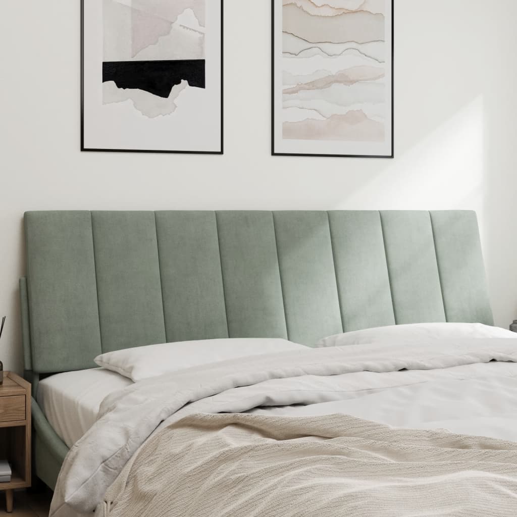 Jastuk za uzglavlje Hanko svjetlosivi 152 cm baršunasti