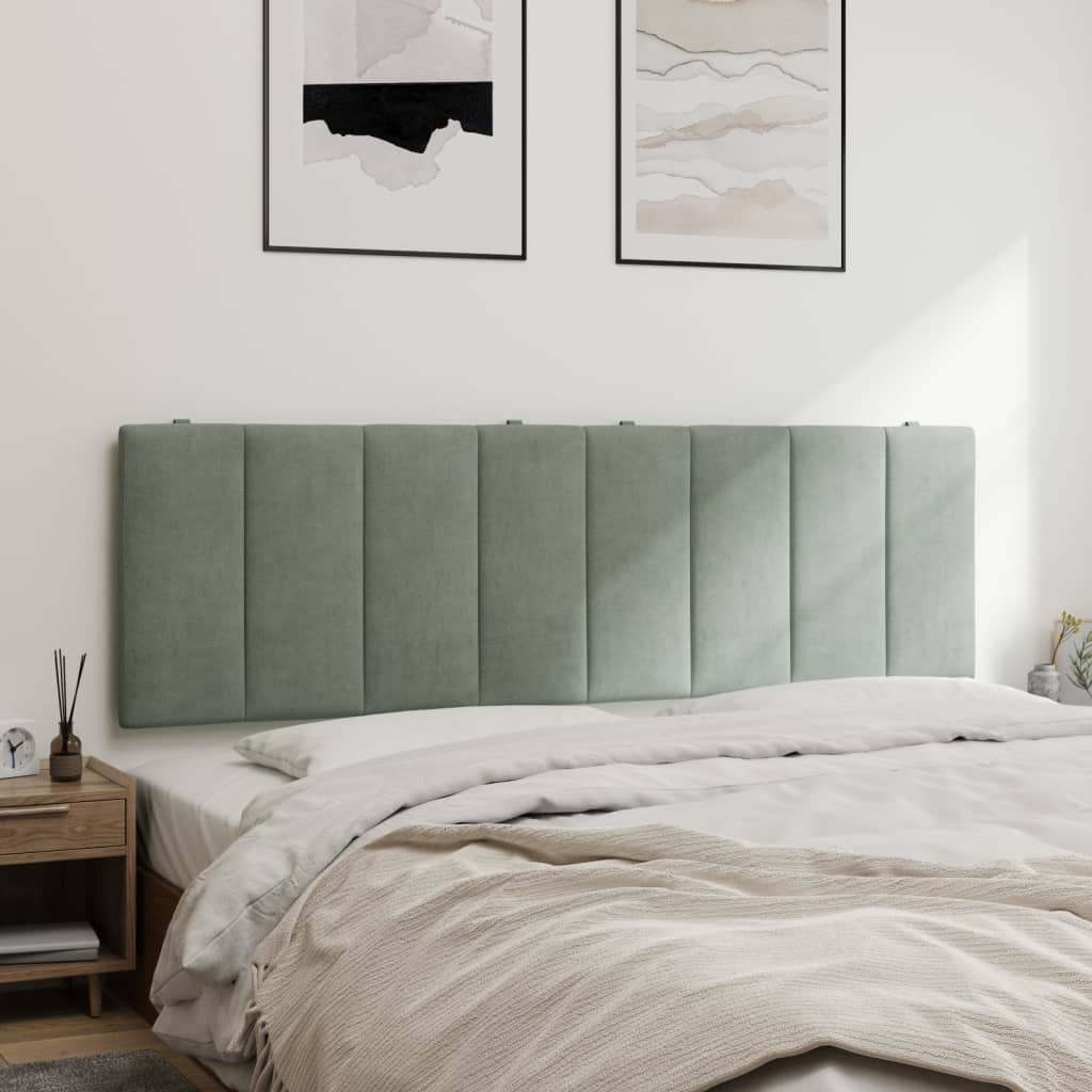 Jastuk za uzglavlje Hanko svjetlosivi 152 cm baršunasti