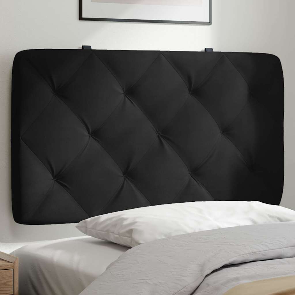 Jastuk za uzglavlje crni baršunasti 80 cm