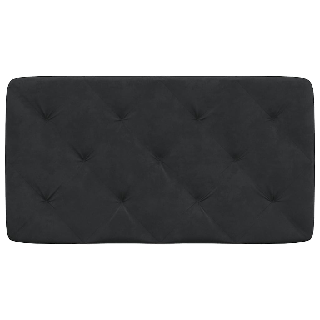 Jastuk za uzglavlje crni 90 cm baršunasti