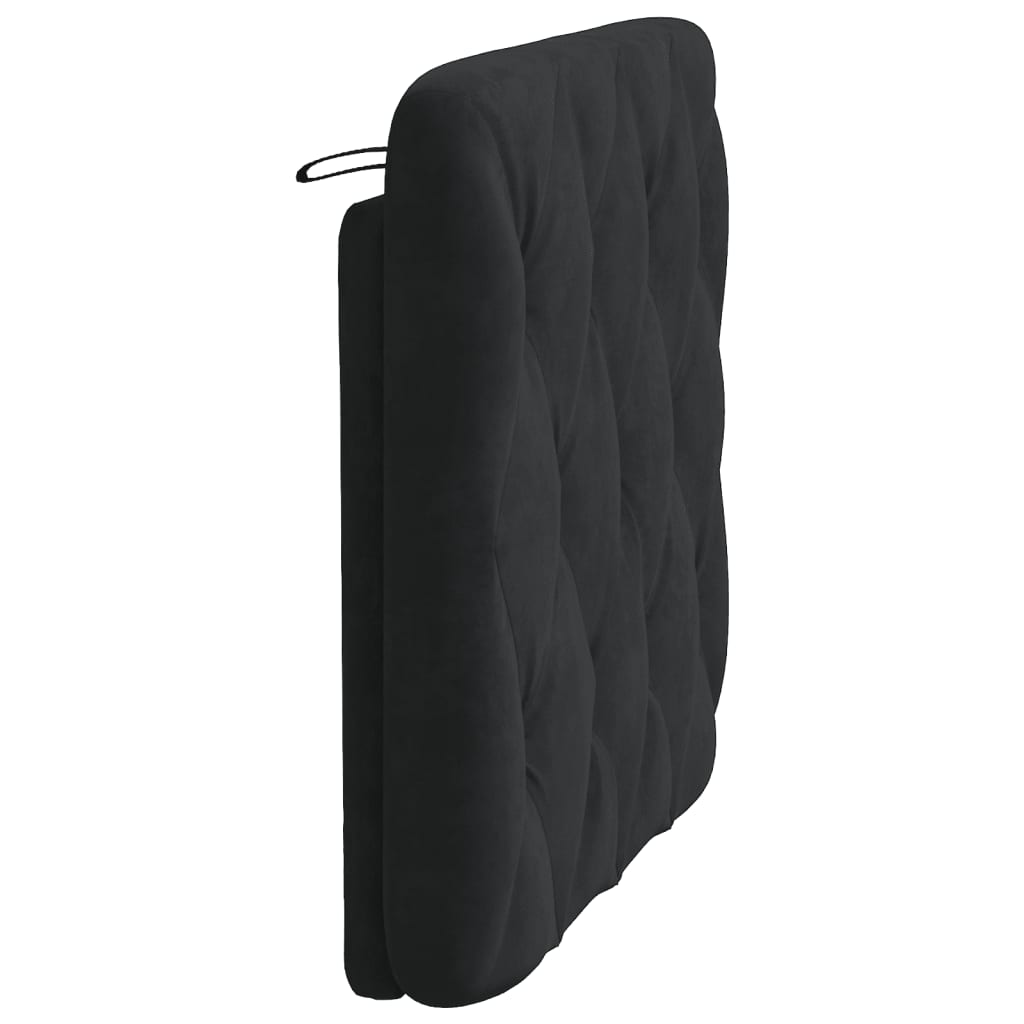 Jastuk za uzglavlje crni 90 cm baršunasti
