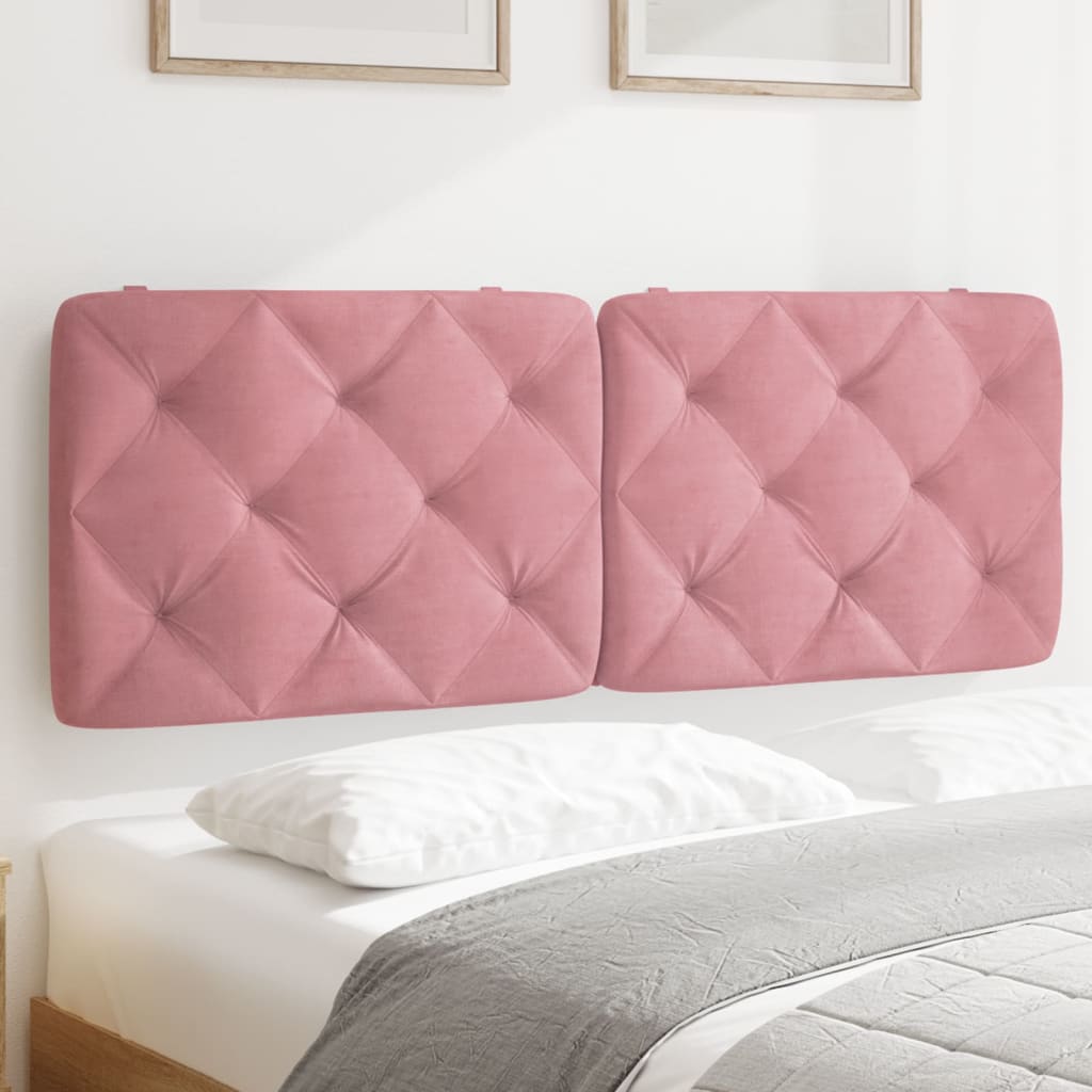 Jastuk za uzglavlje ružičasti 120 cm baršunasti