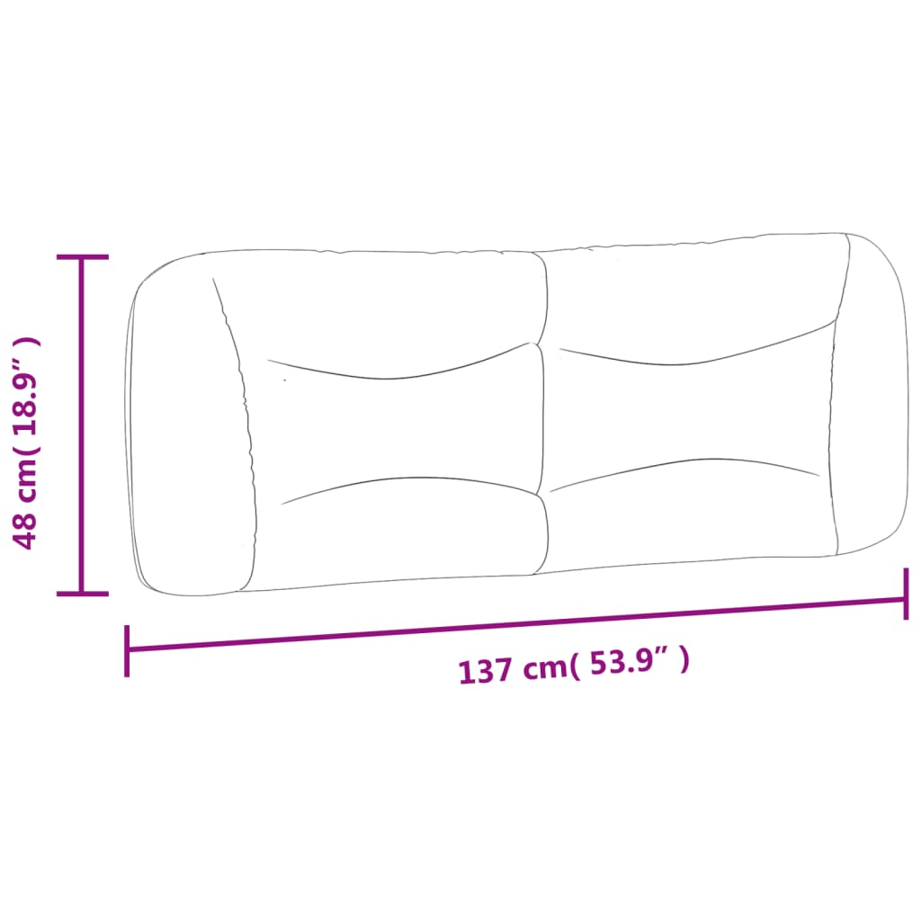 Jastuk za uzglavlje Hvar bijeli 137 cm od umjetne kože