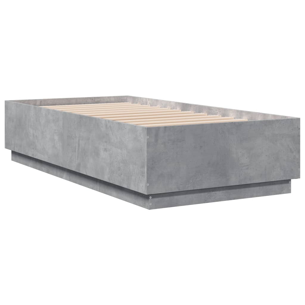 Okvir kreveta s LED svjetlima 90 x 190 cm od konstruiranog drva