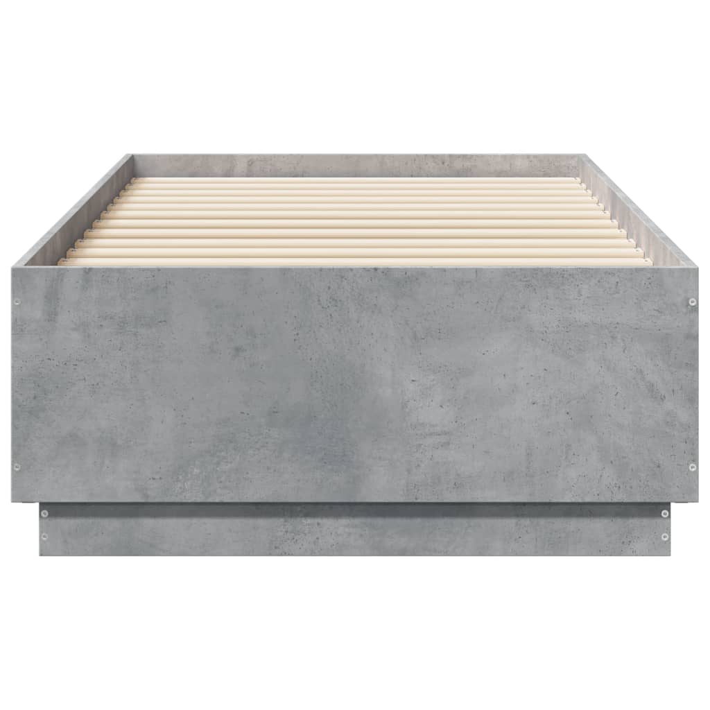 Okvir kreveta s LED svjetlima 90 x 190 cm od konstruiranog drva