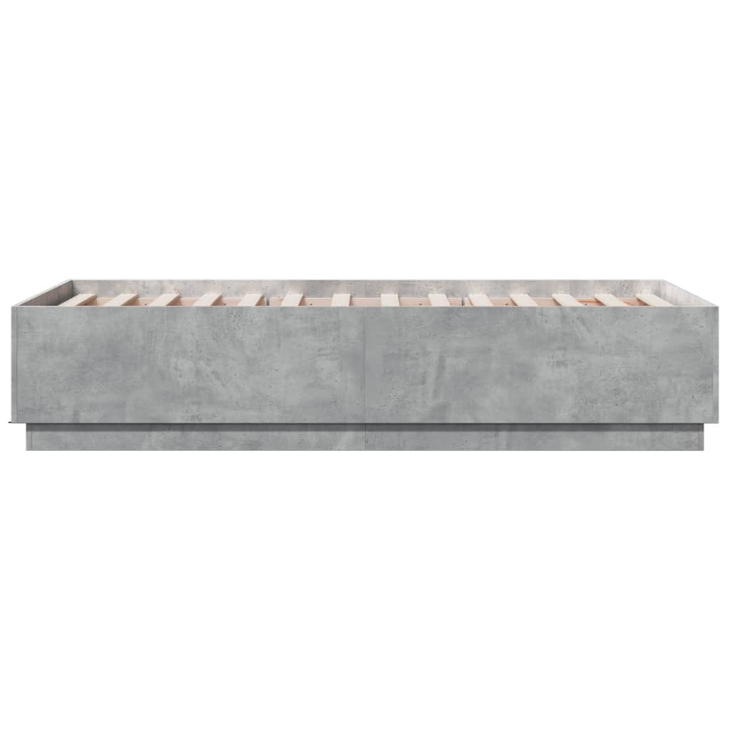 Okvir kreveta s LED svjetlima 90 x 190 cm od konstruiranog drva