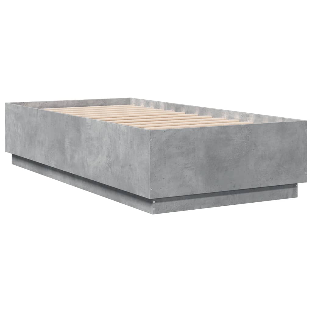 Okvir kreveta s LED svjetlima 90 x 190 cm od konstruiranog drva