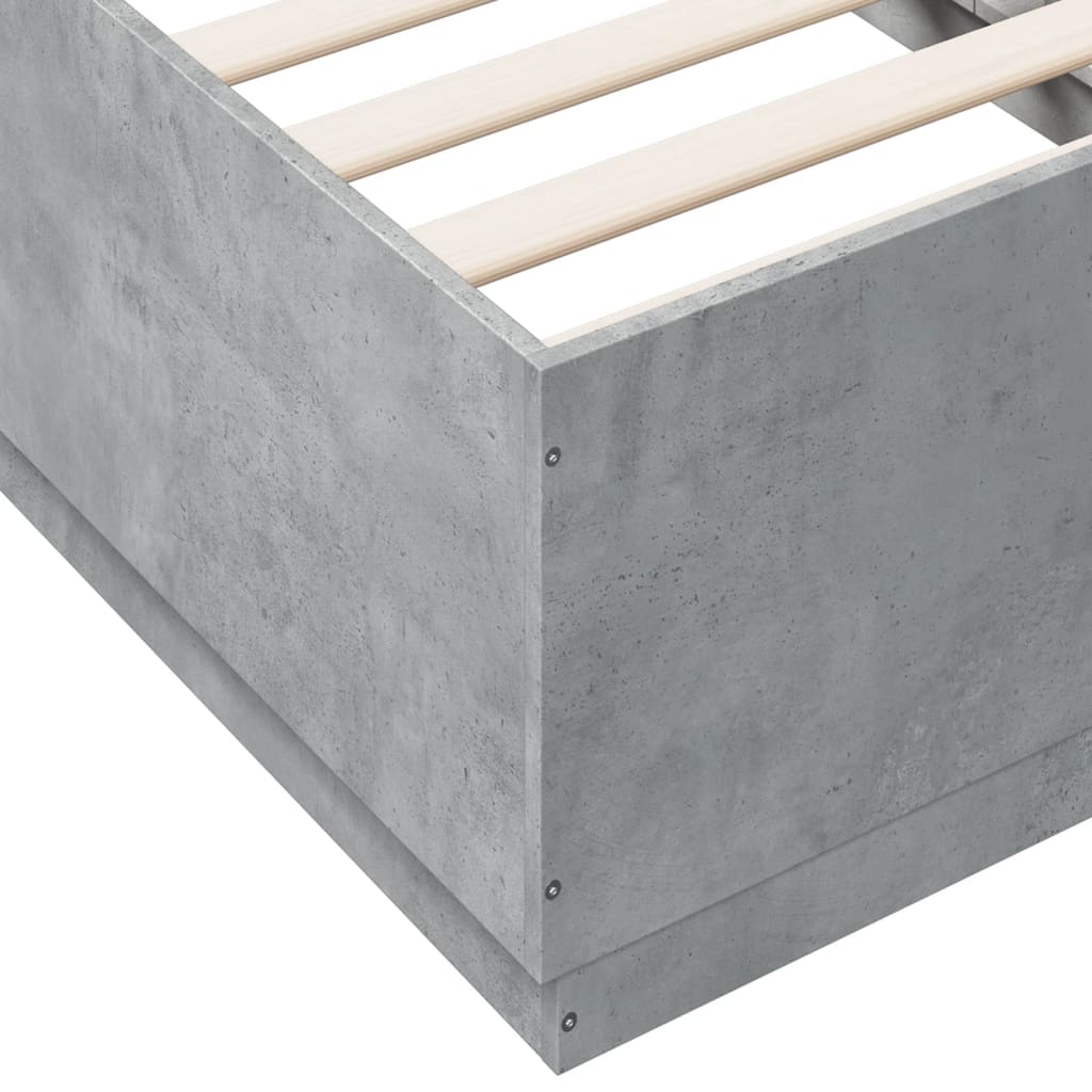 Okvir kreveta s LED svjetlima 90 x 190 cm od konstruiranog drva