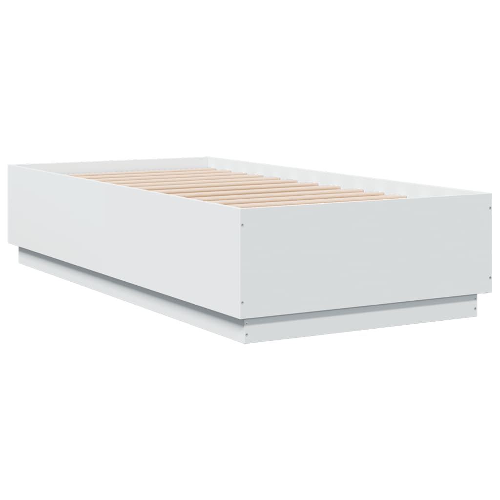 Okvir za krevet s LED svjetlima 90x190 cm konstruirano drvo