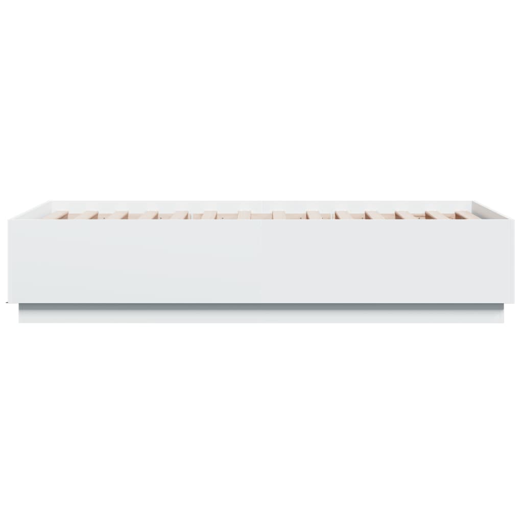 Okvir za krevet s LED svjetlima 90x190 cm konstruirano drvo