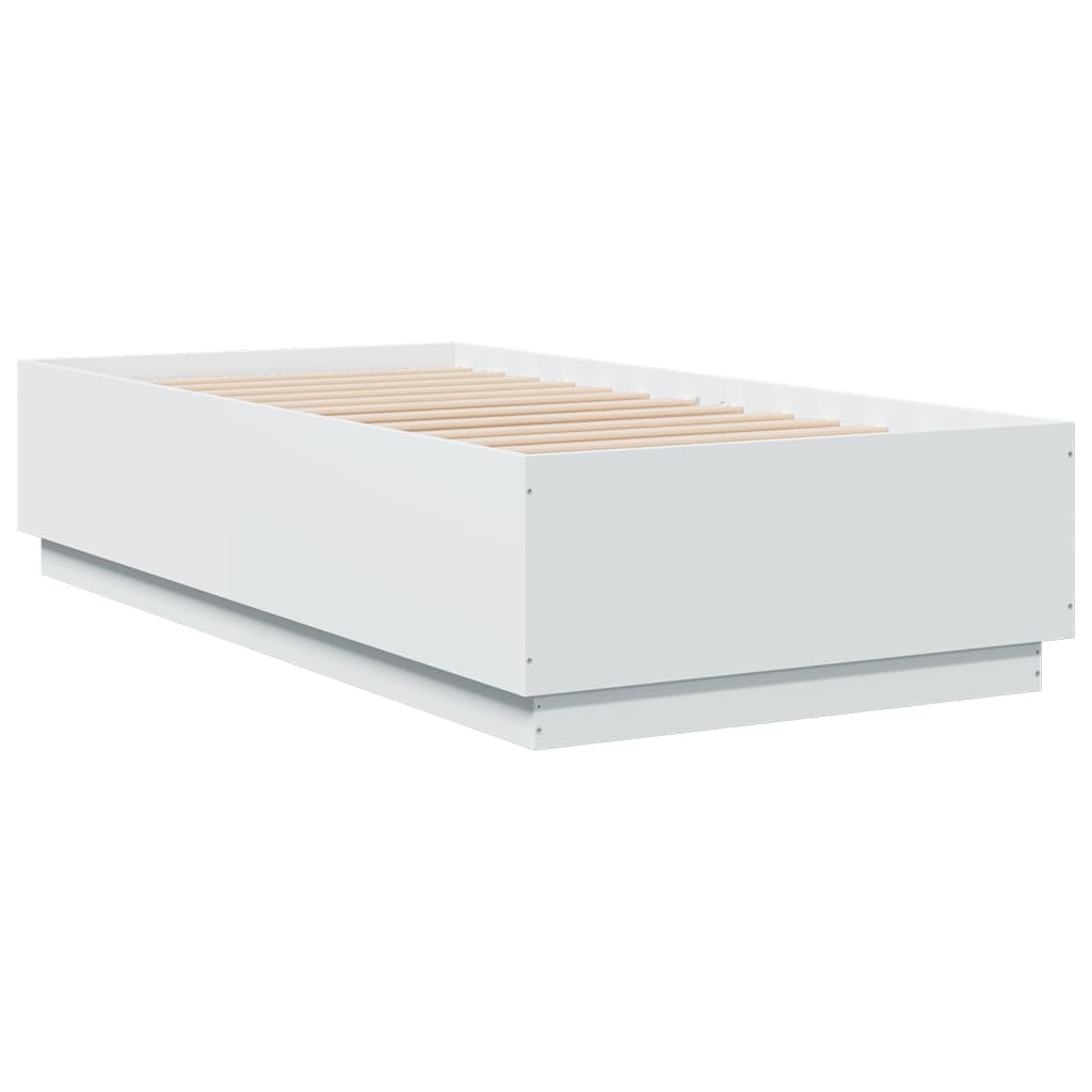 Okvir za krevet s LED svjetlima 90x190 cm konstruirano drvo