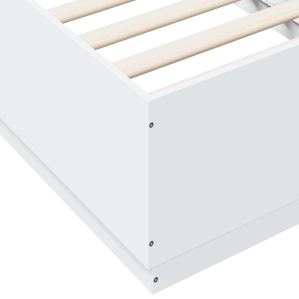 Okvir za krevet s LED svjetlima 90x190 cm konstruirano drvo