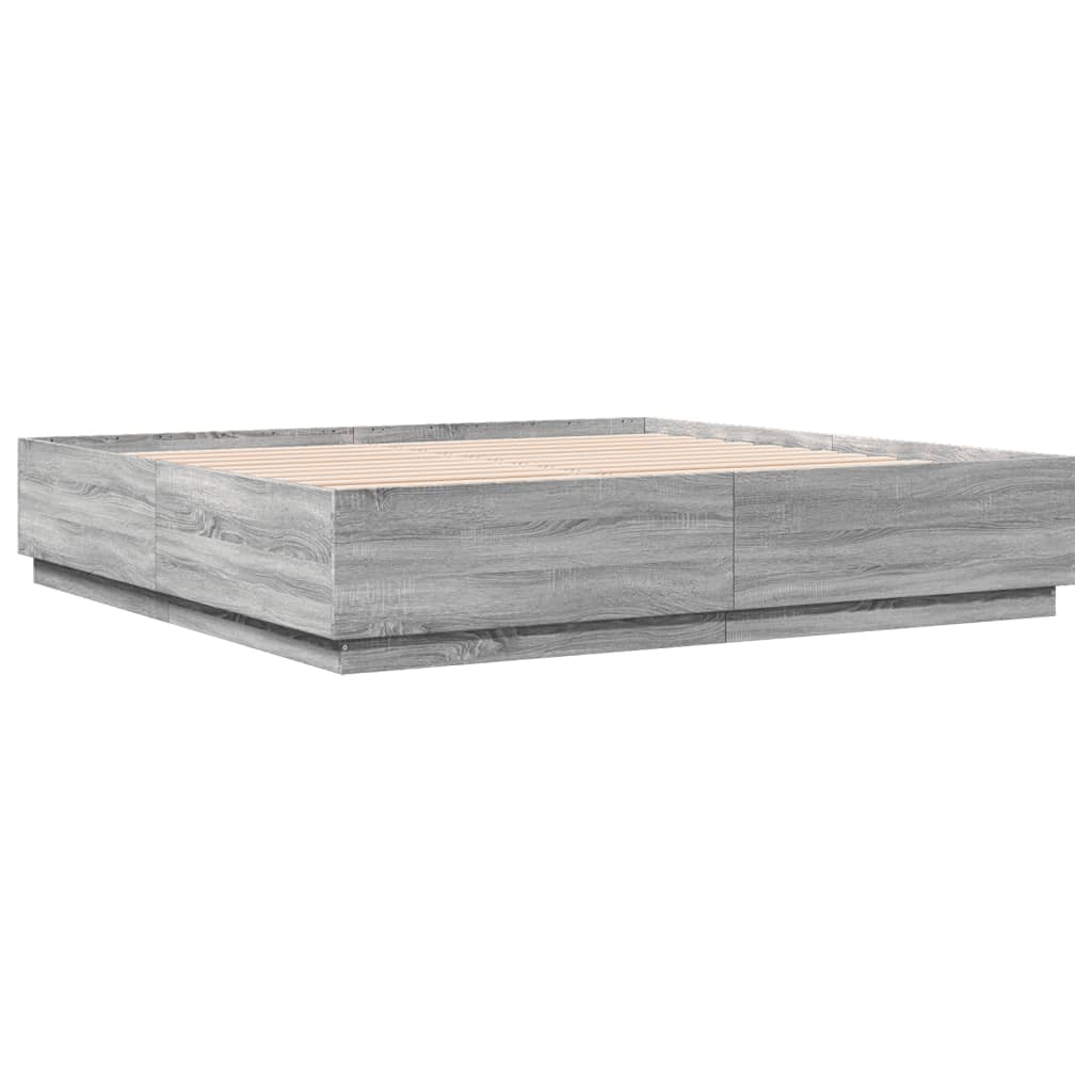 Okvir kreveta boja hrasta 180 x 200 cm od konstruiranog drva