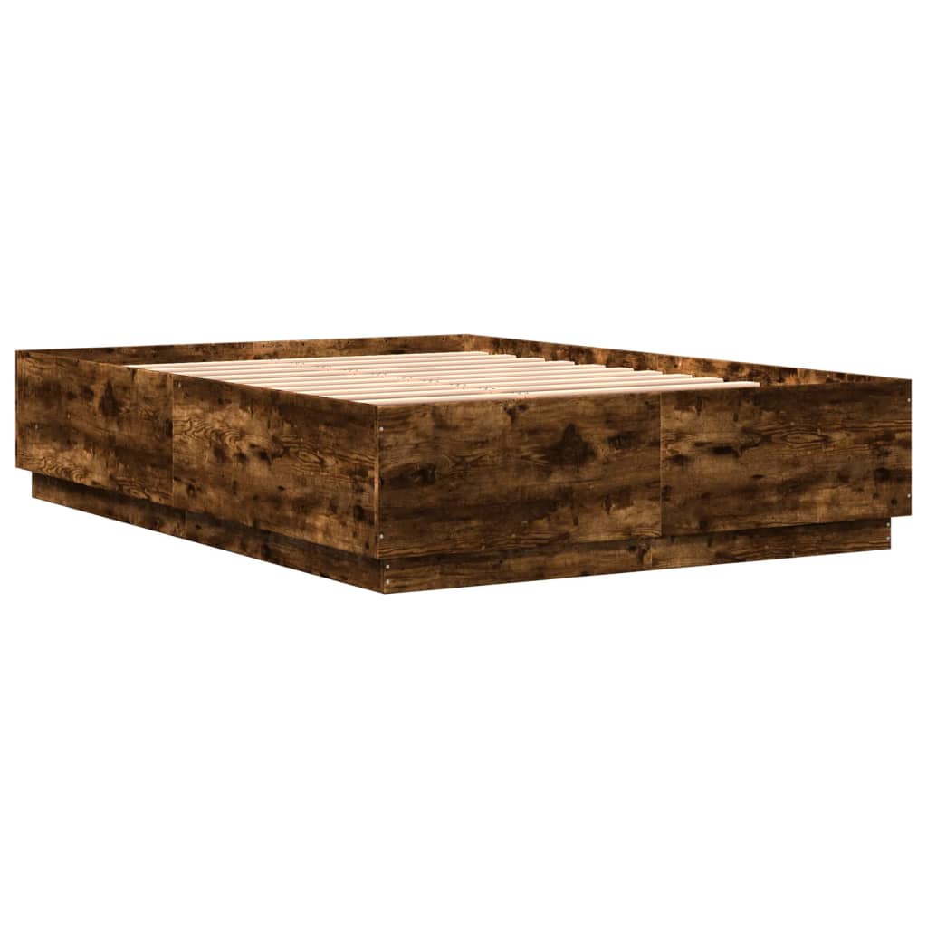 Okvir za krevet boja hrasta 150 x 200 cm konstruirano drvo