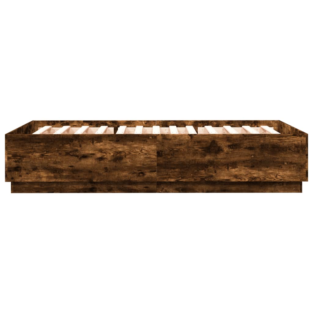 Okvir za krevet boja hrasta 150 x 200 cm konstruirano drvo