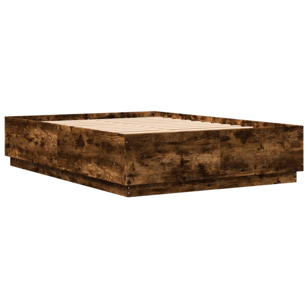 Okvir za krevet boja hrasta 150 x 200 cm konstruirano drvo