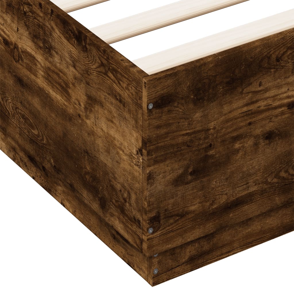 Okvir za krevet boja hrasta 150 x 200 cm konstruirano drvo