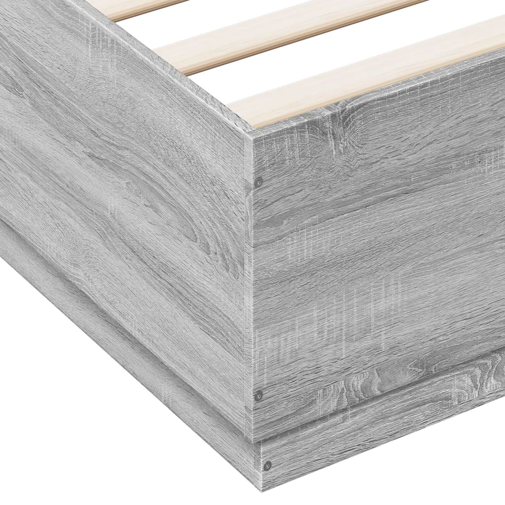 Okvir za krevet boja hrasta 150x200 cm od konstruiranog drva