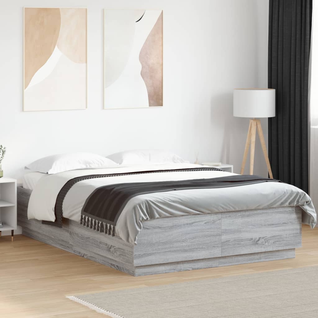 Okvir za krevet boja hrasta 150x200 cm od konstruiranog drva