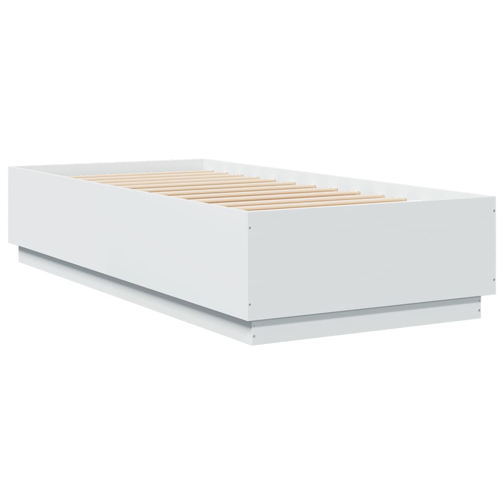Okvir za krevet bijeli 90x200 cm konstruirano drvo