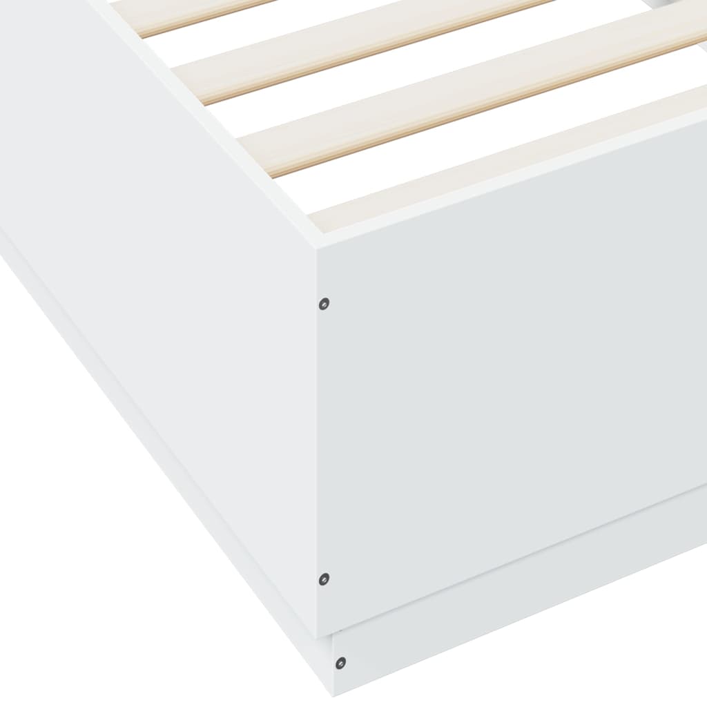 Okvir za krevet bijeli 90x200 cm konstruirano drvo