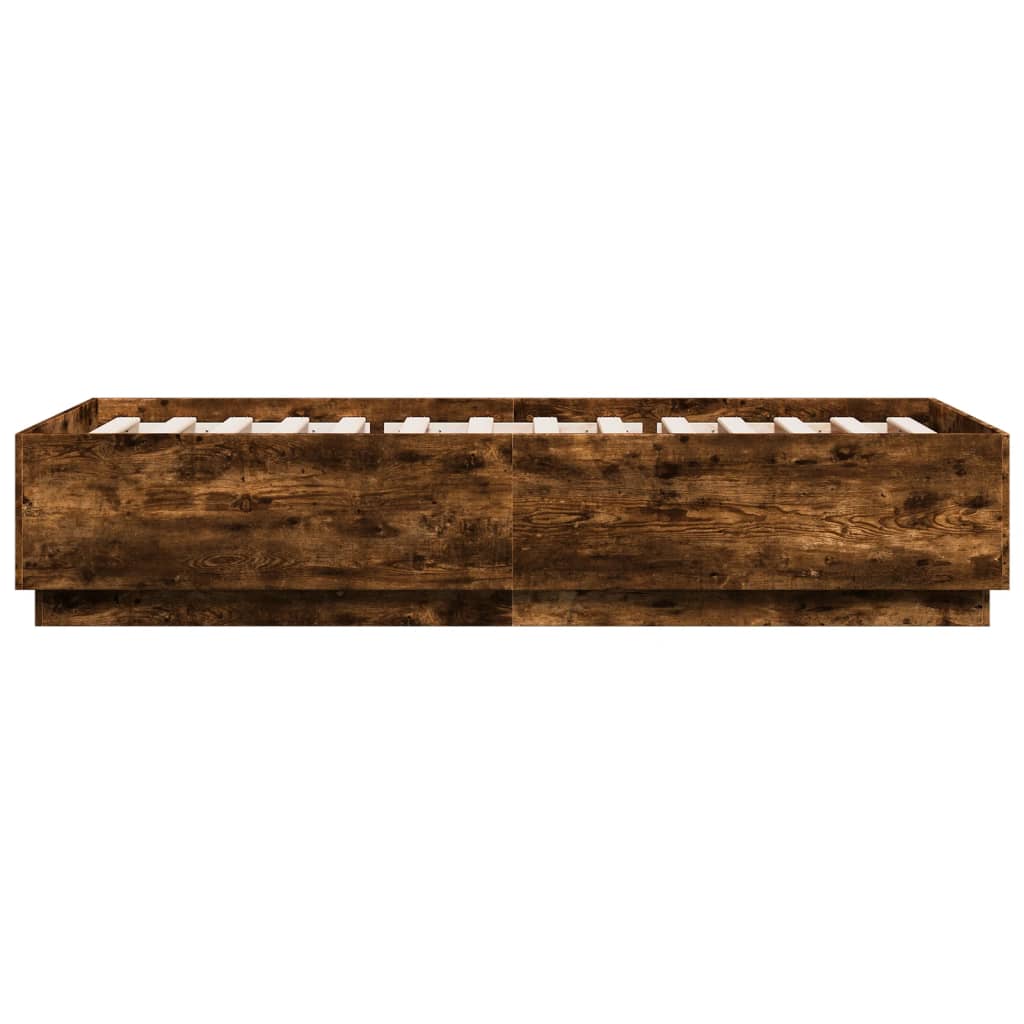 Okvir za krevet boja hrasta 90 x 200 cm konstruirano drvo