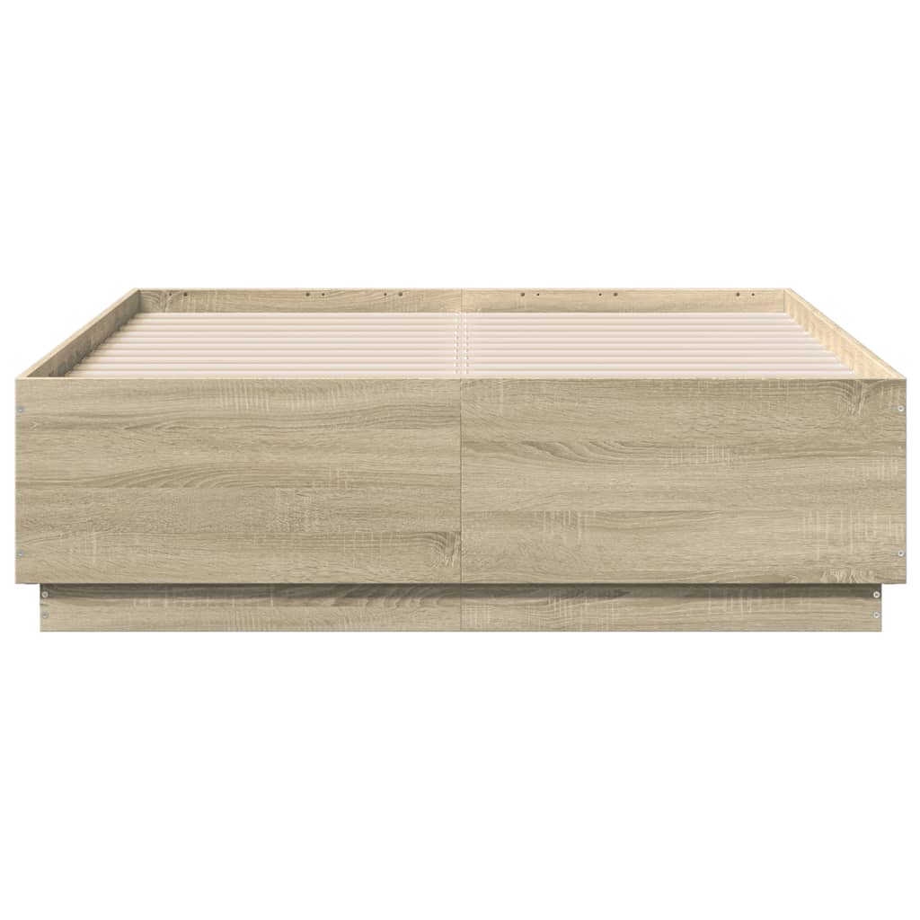 Okvir za krevet boja hrasta 135x190 cm od konstruiranog drva