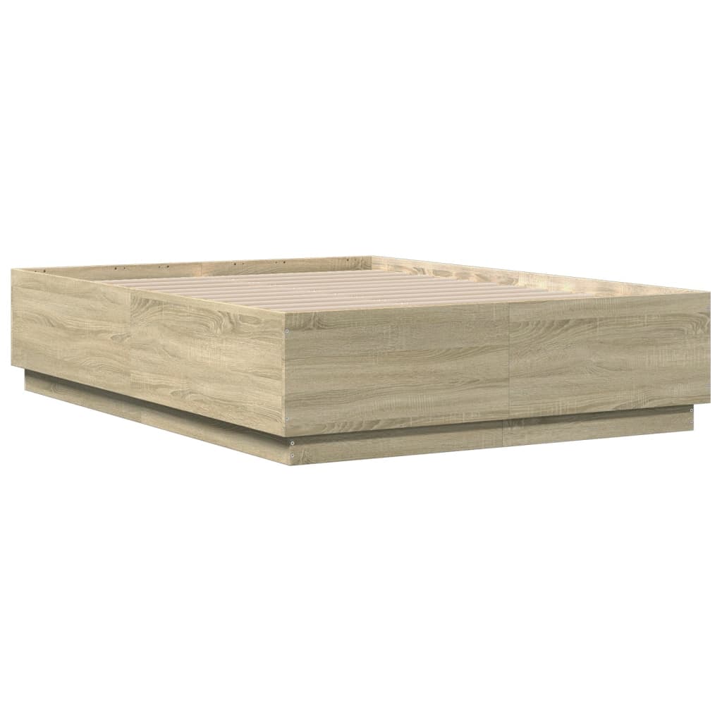 Okvir za krevet boja hrasta 135x190 cm od konstruiranog drva
