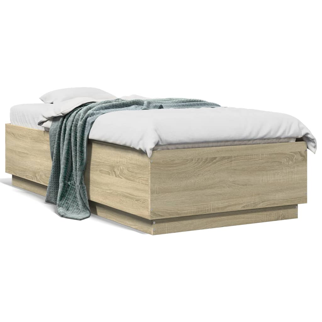 Okvir za krevet boja hrasta 75x190 cm od konstruiranog drva