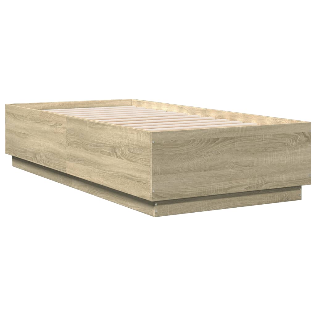 Okvir za krevet boja hrasta 75x190 cm od konstruiranog drva