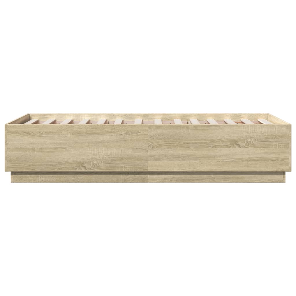 Okvir za krevet boja hrasta 75x190 cm od konstruiranog drva