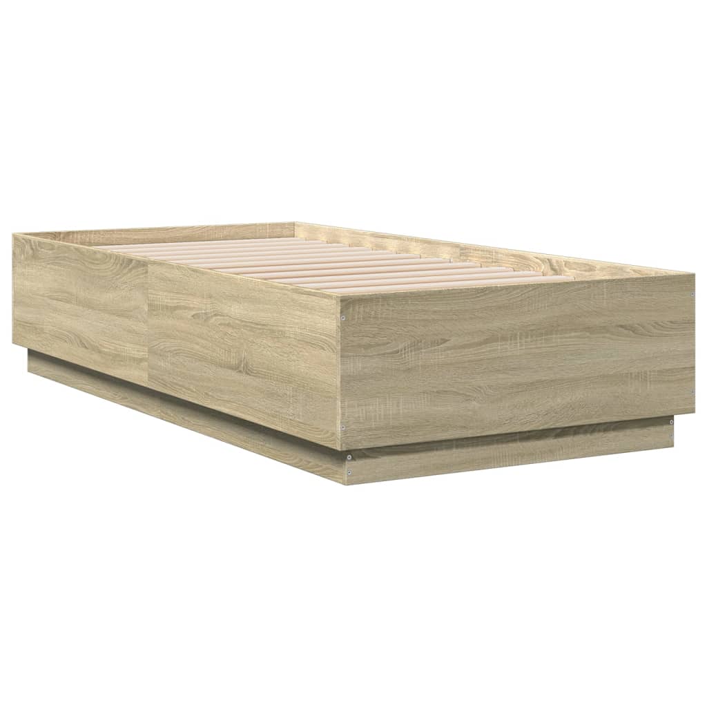 Okvir za krevet boja hrasta 75x190 cm od konstruiranog drva