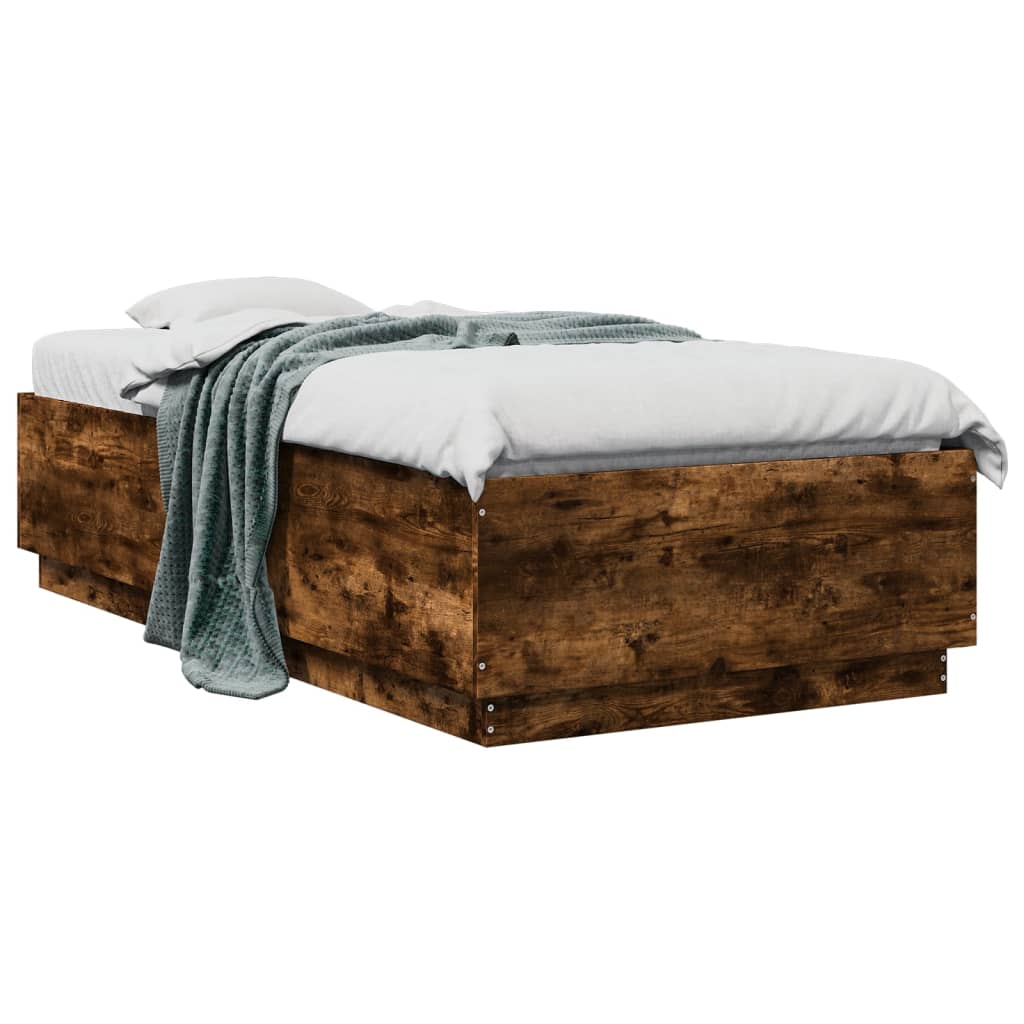 Okvir za krevet boja hrasta 75x190 cm konstruirano drvo