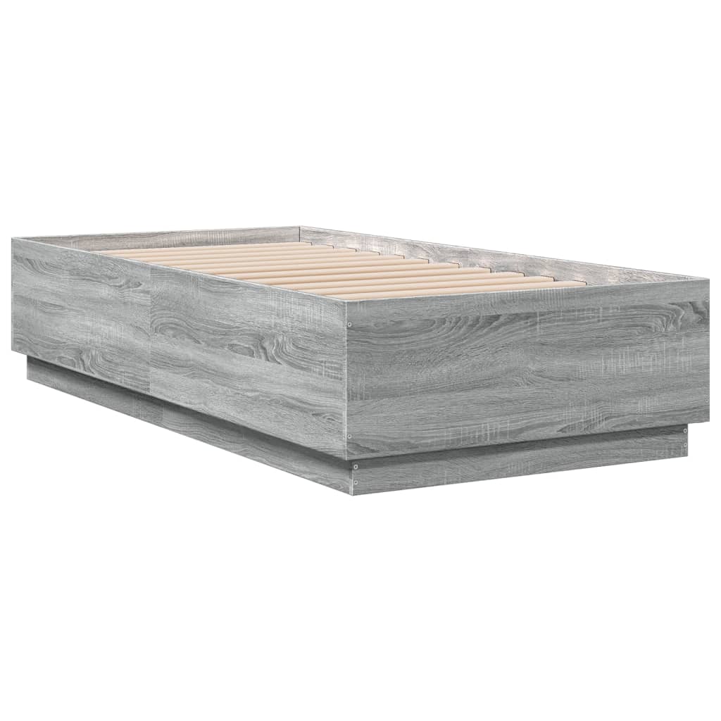 Okvir za krevet boja hrasta 75 x 190 cm od konstruiranog drva