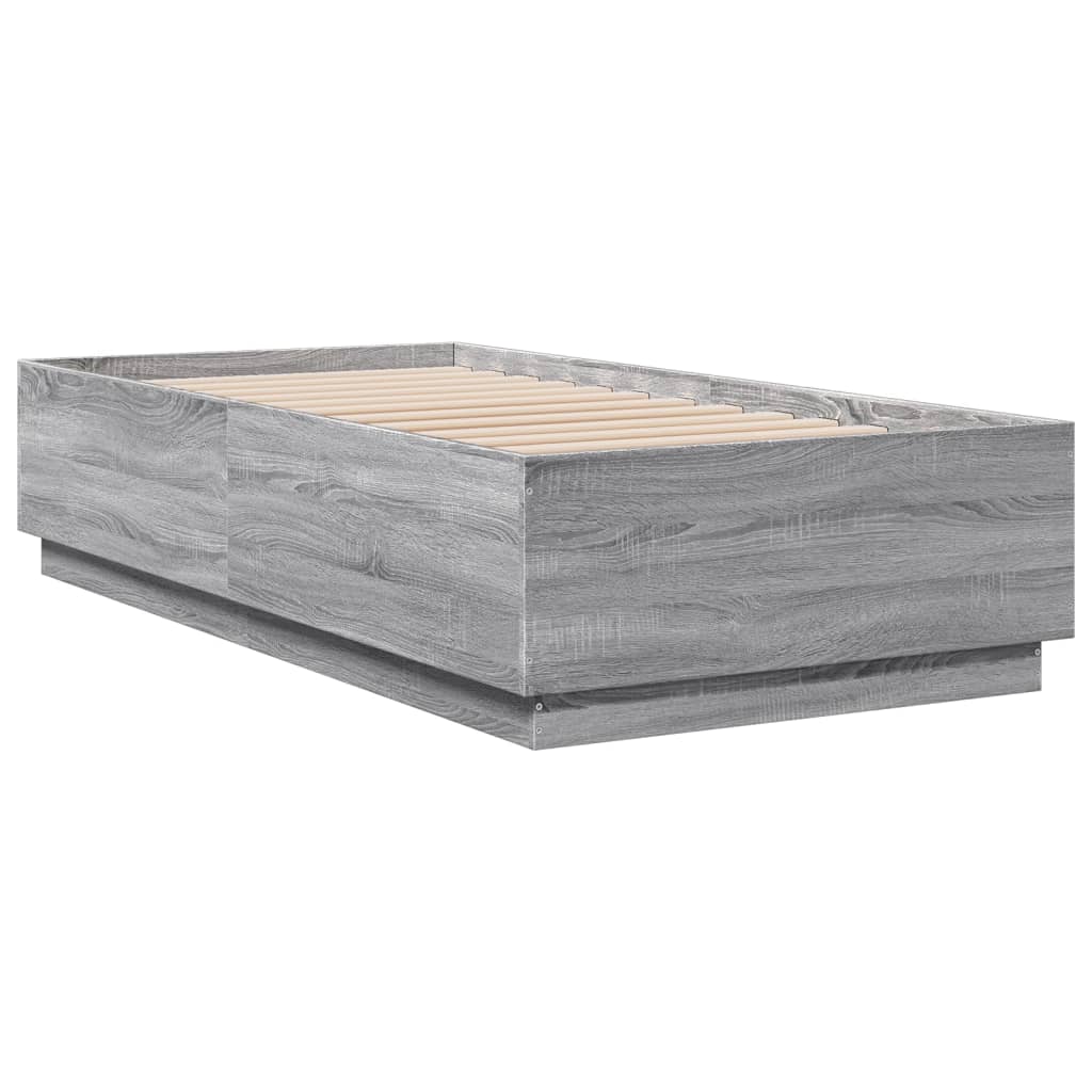Okvir za krevet boja hrasta 75 x 190 cm od konstruiranog drva