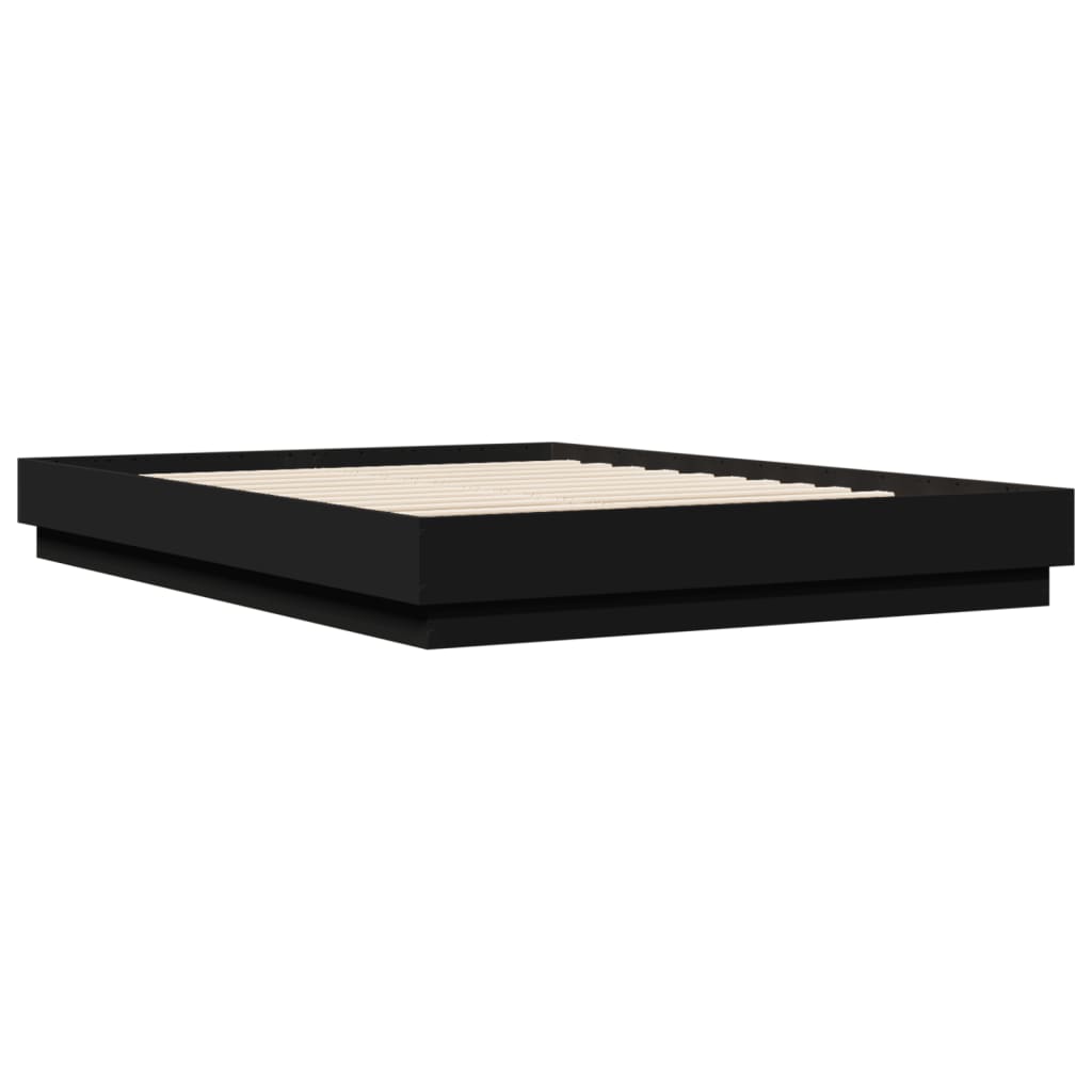 Okvir kreveta s LED svjetlima crni 150 x 200 cm