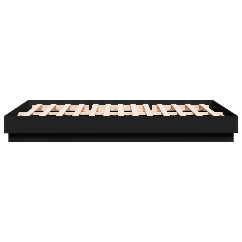 Okvir kreveta s LED svjetlima crni 150 x 200 cm
