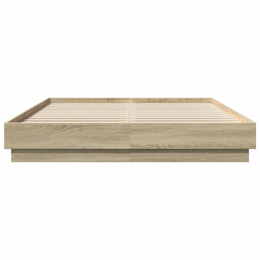Okvir za krevet boja hrasta 160x200 cm od konstruiranog drva