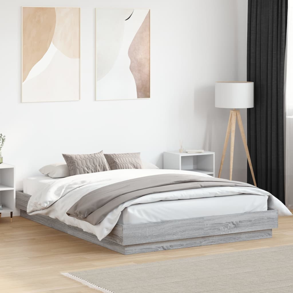 Okvir za krevet boja hrasta 150x200 cm od konstruiranog drva