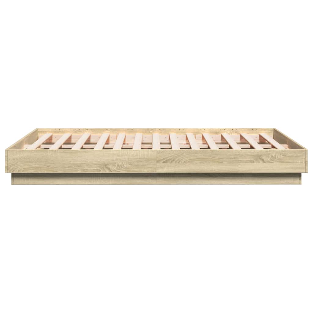 Okvir za krevet boja hrasta 135x190 cm od konstruiranog drva